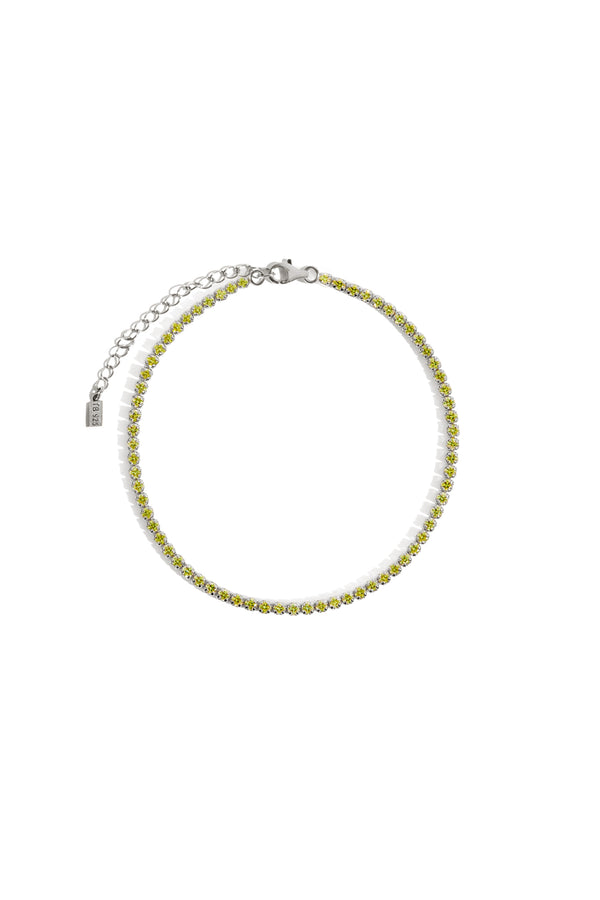 Tennis Anklet in Silver
