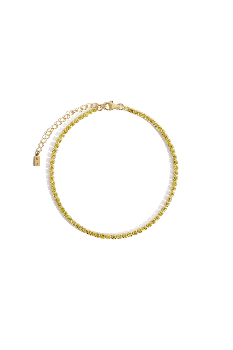 Tennis Anklet in Gold