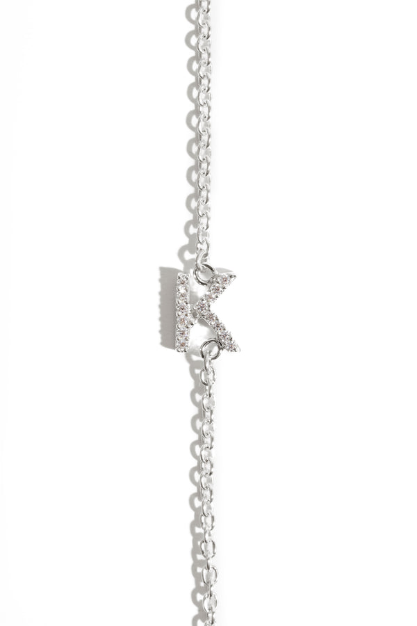 Alphabetic Pavé Bracelet in Silver