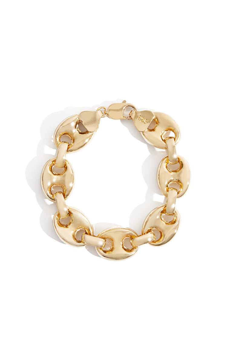 cuban bracelet Gold Filled Jewelry, Gold Filled Bracelet, coffee bean  bracelet – Hello Luxy