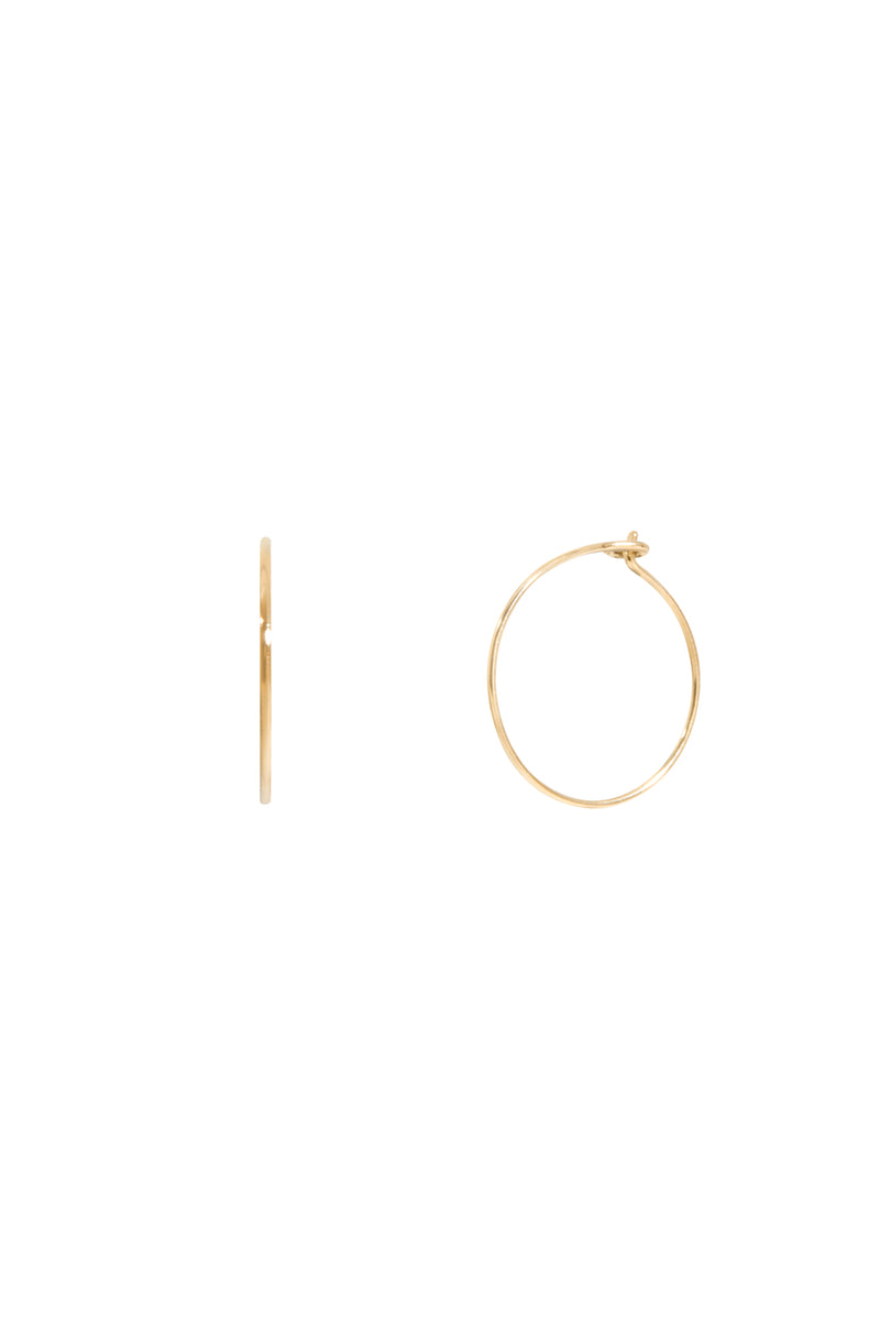 Wire Hoops in Gold