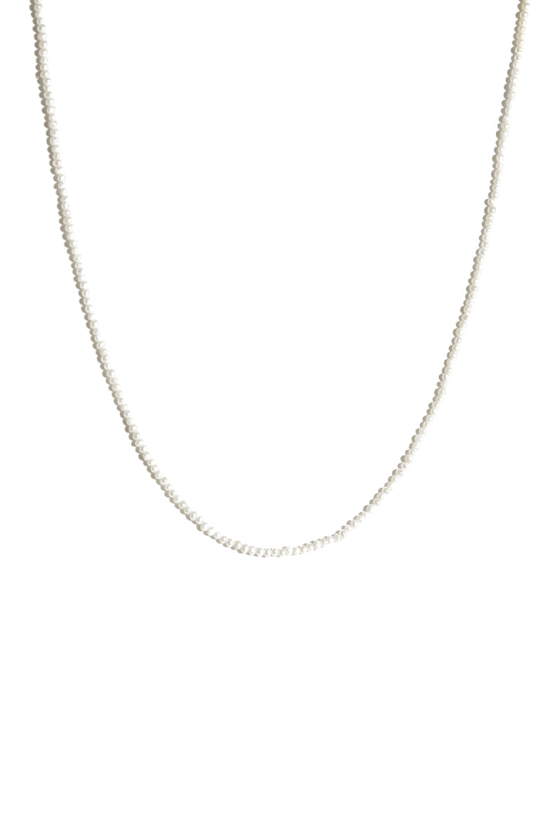 Infinity Freshwater Pearl Necklace in Silver
