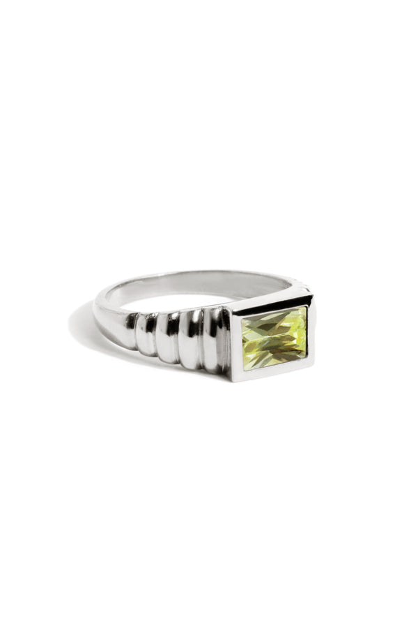 Baguette Art Deco Ring in Silver