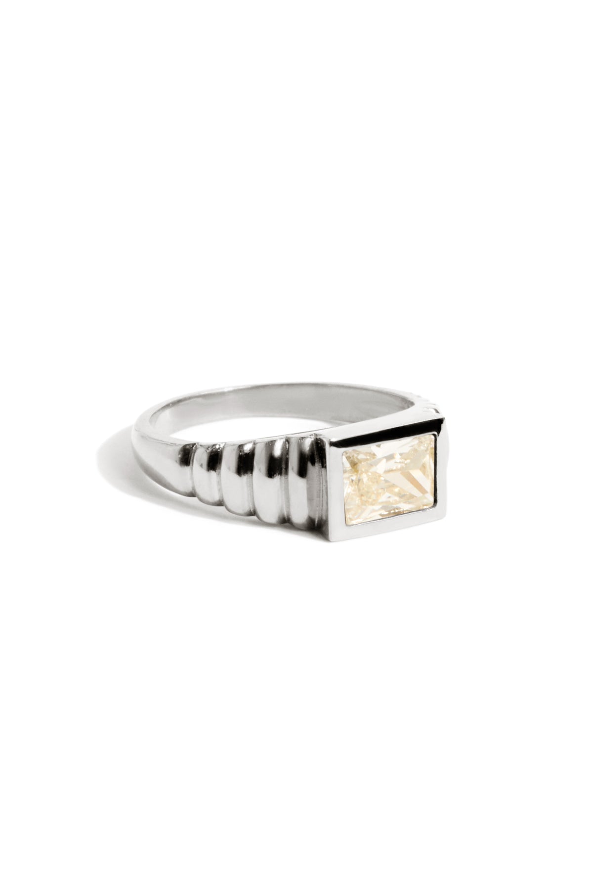 Bague Baguette Art Deco en Argent Le Manoir