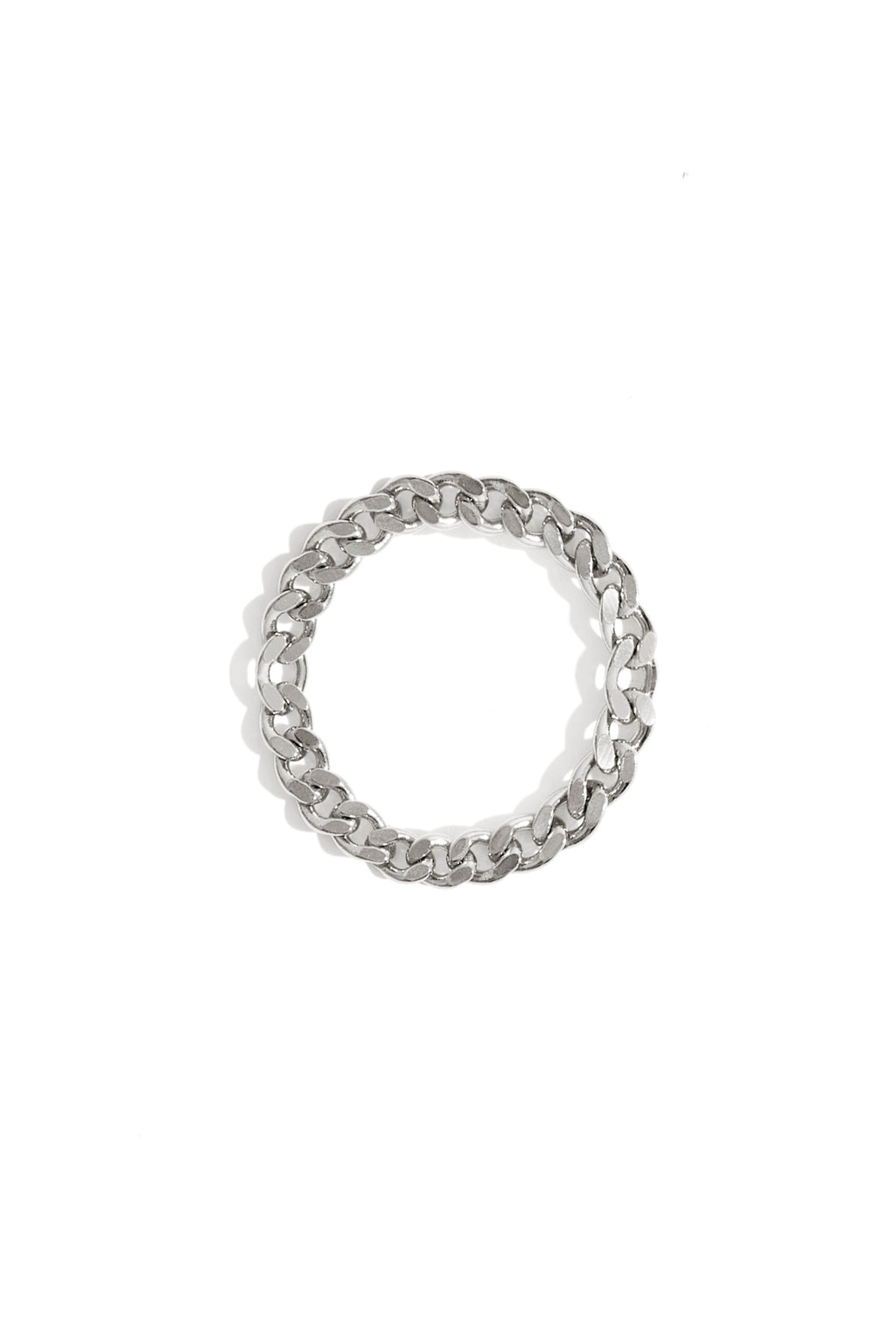 【ALLEGE.】Silver Chain Ring Delicate Curb Chain Ring in Silver – Le Manoir®