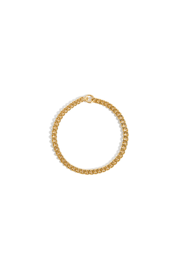 Tiny Curb Chain Ring in Gold
