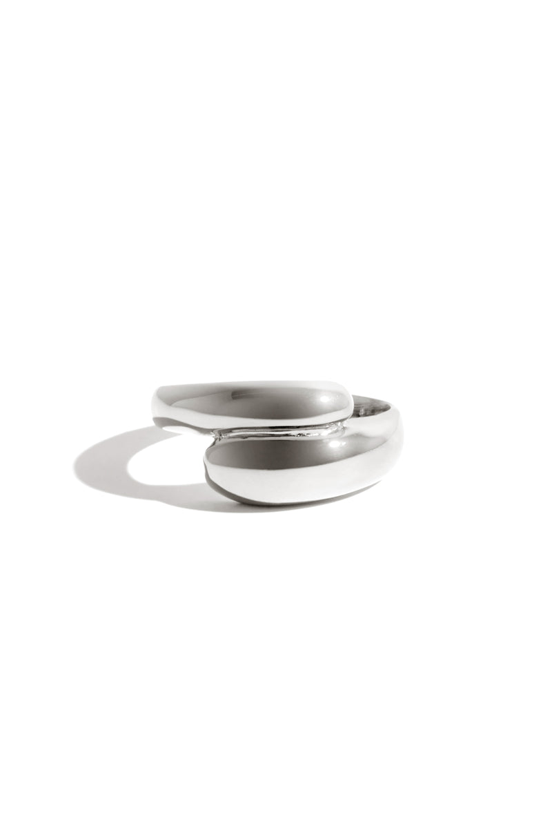 Twin Dome Ring in Silver