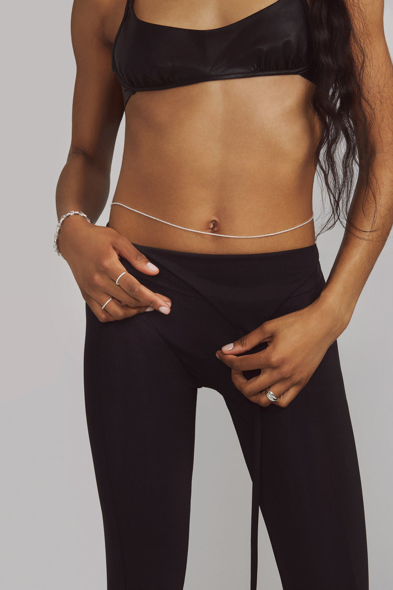 Tennis Belly Chain in Silver
