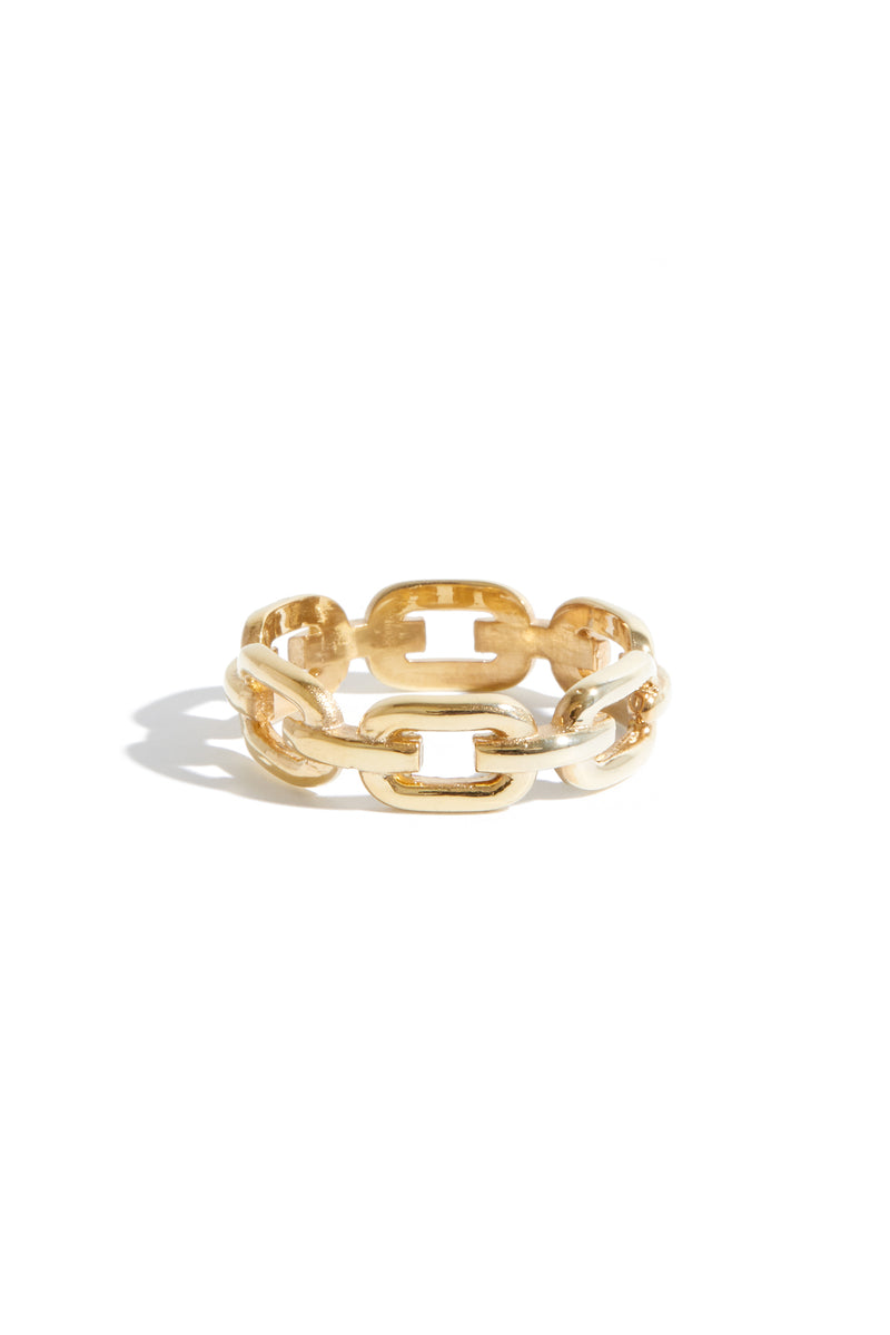 Link Chain Ring in Gold