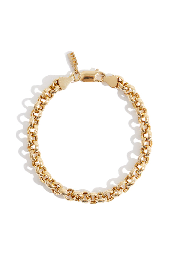 Bold Rolo Bracelet in Gold