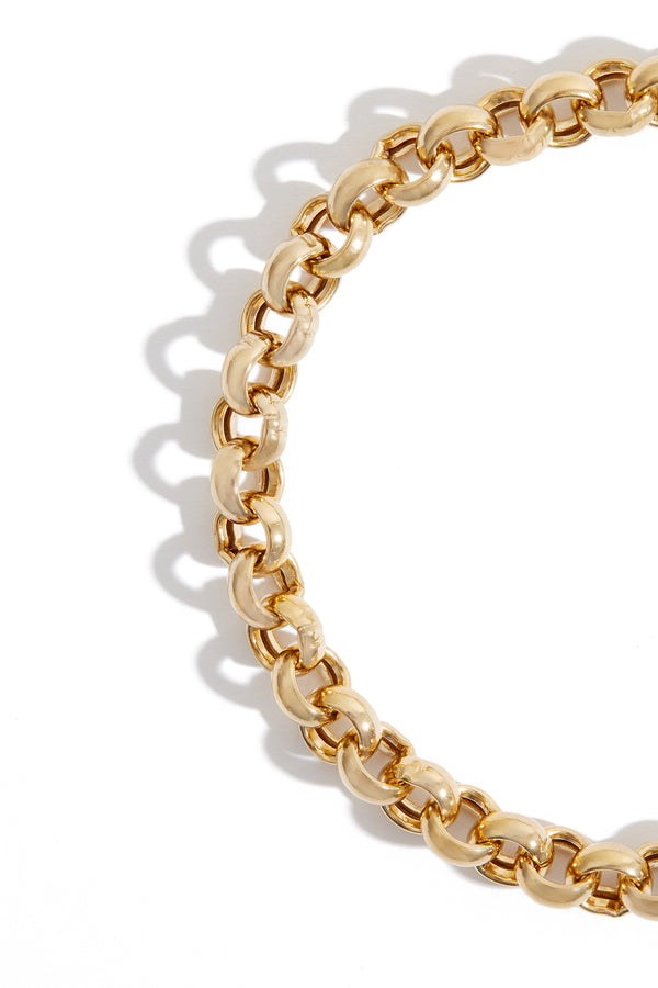 Bold Rolo Bracelet in Gold