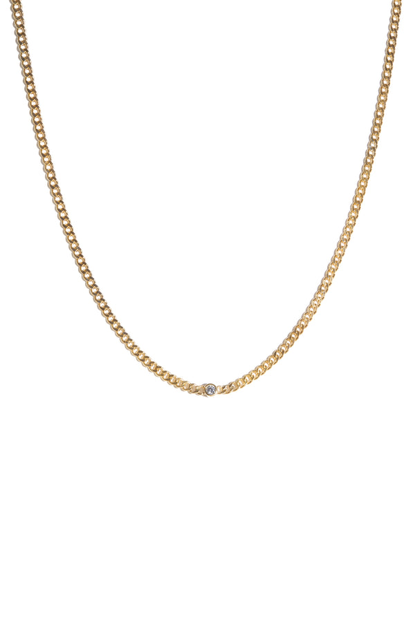 Bold Solitaire Necklace in Gold