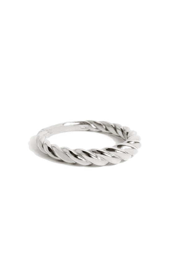 Maxi Braided Ring in Silver