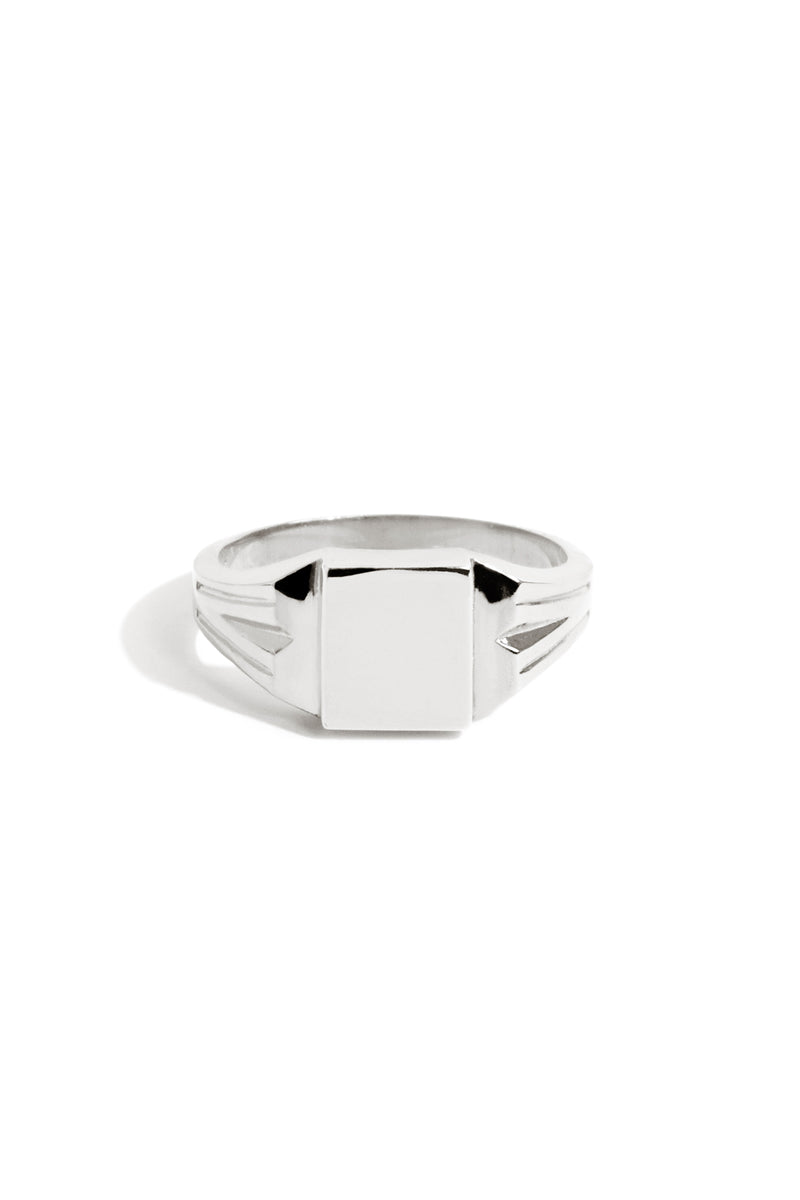 Square Signet Ring in Silver
