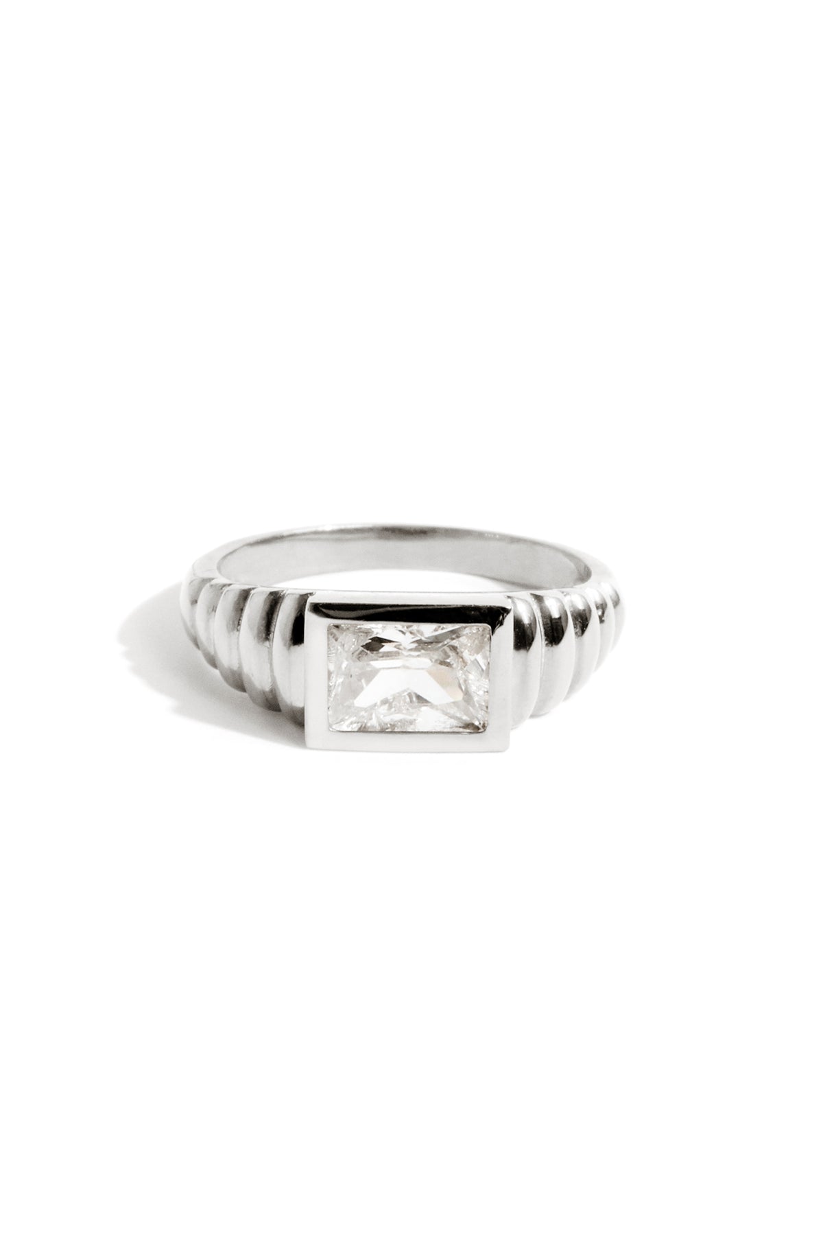 Bague Baguette Art Deco en Argent Le Manoir
