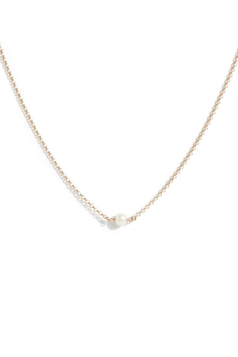 Freshwater Pearl Necklace in Gold
