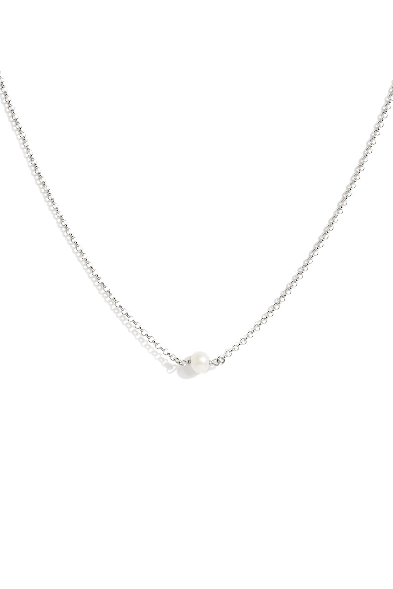 Freshwater Pearl Necklace in Silver