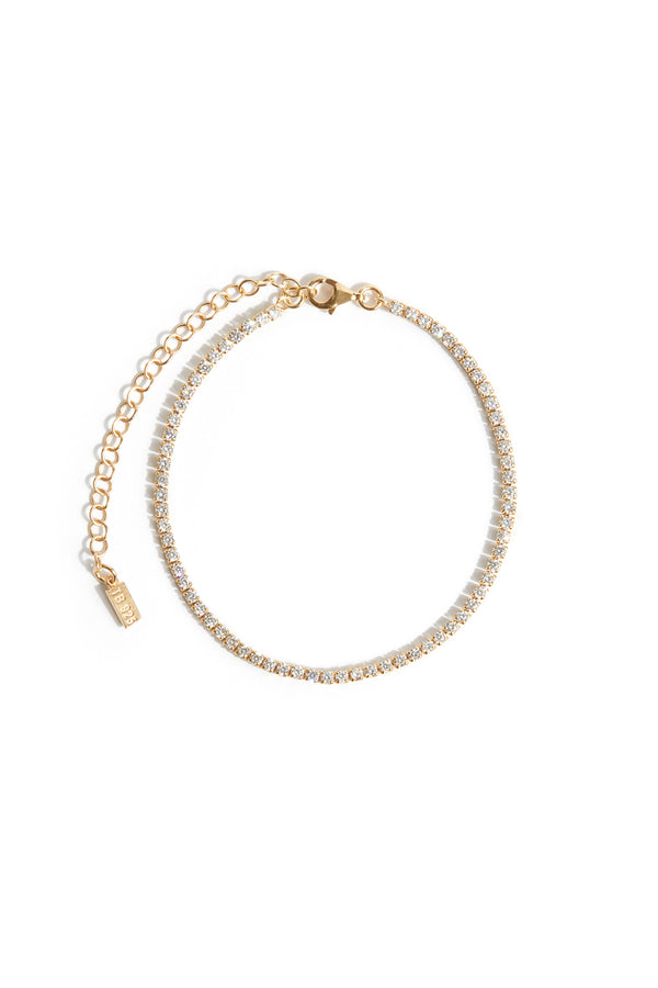 Tennis Anklet in Gold