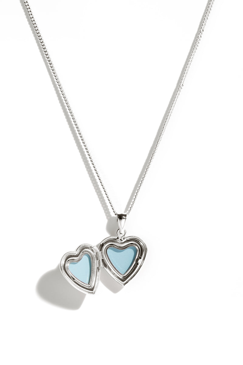 Heart Locket Pendant in Silver